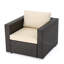 Chaise longue d'extérieur en osier Haryss-95339502