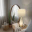 Lampe de table imprimée en 3D à deux lumières avec base illuminée et abat-jour en tissu, lampe de nuit à DEL rechargeable à double lumière, lampe de chevet sans fil portable pour le décor de la chambre à coucher