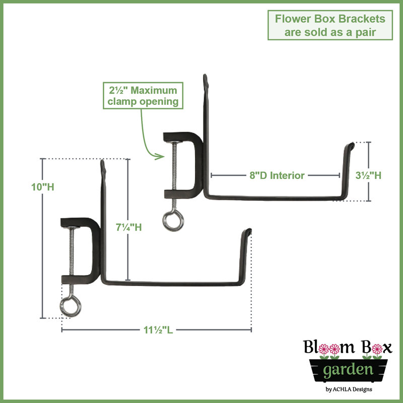 Metal Railing Planter, Copper Plated