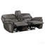 Ensemble de canapé de salon moelleux 2pc avec canapé inclinable électrique et causeuse gris-134643056