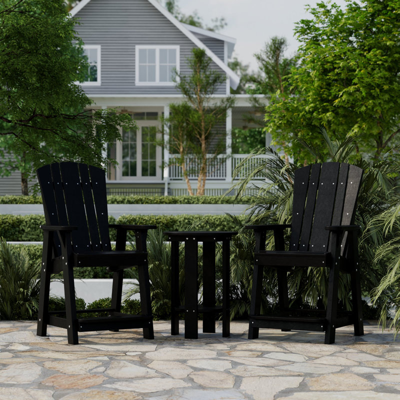 Ensemble de chaises de balcon avec table Heritage, Noir
