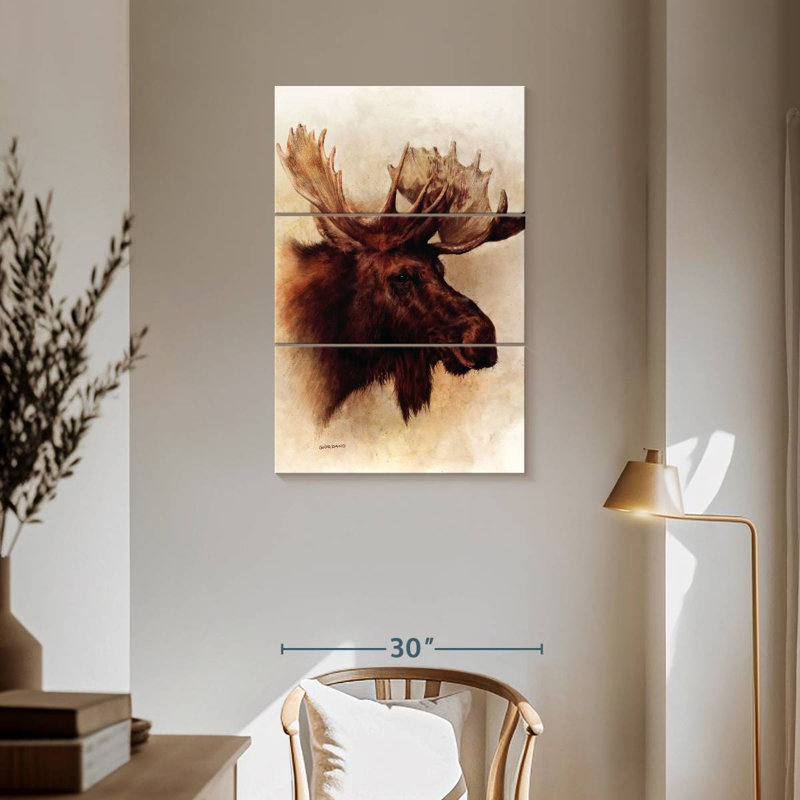 Brampt A Moose Portrait, 57" H x 36" W