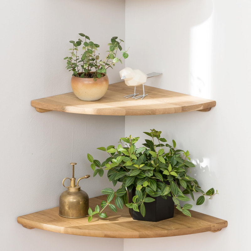 Ruzmira Wood Floating Shelf, 3.80cm H x 25.00cm W x 25.00cm D, Beige