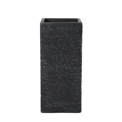 Modern Magnesium Oxide Planter Gray - 10.73 In. Depth & Width, 24.89 H For Outdoor Use Height, 16.75 Lb