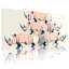 Ensemble de 3 tableaux muraux géométriques en poly-art représentant des rhinocéros-824439315