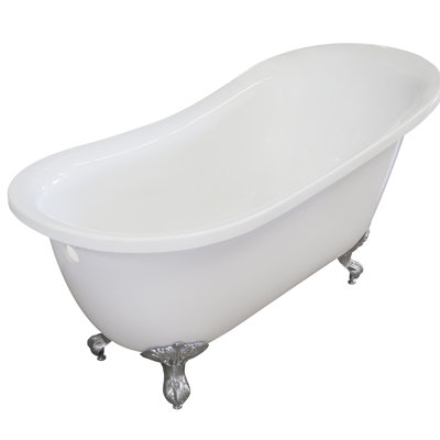 66.5'' x 30'' Freestanding Soaking Acrylic Bathtub