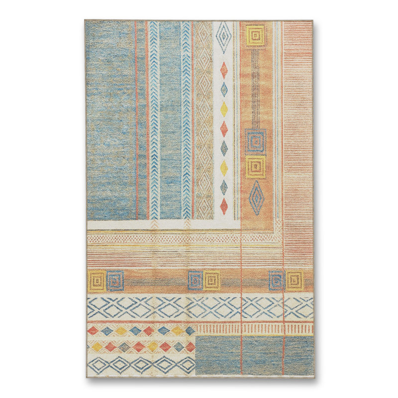Tapis beige tissé Mosso, 6 pi 7 po x 9 pi 10 po