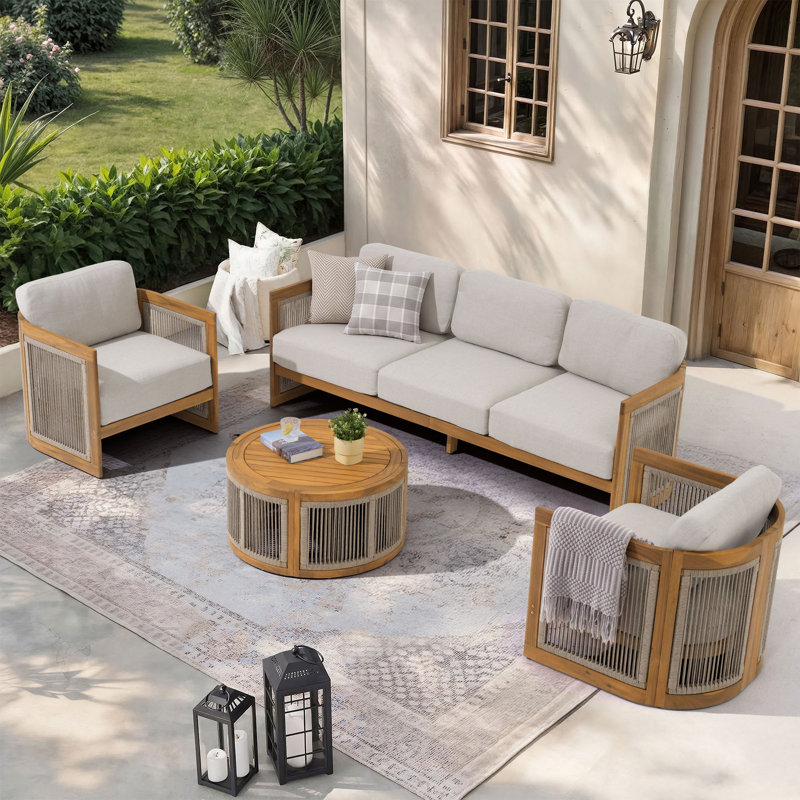 5 - Person Outdoor Seating Group With Cushions