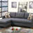Polyfiber Sectional Sofa Living Room Furniture Reversible Chaise Couch Pillows Tufted Back Modular Sectionals (Sectional)-77832602-77832598-77832600
