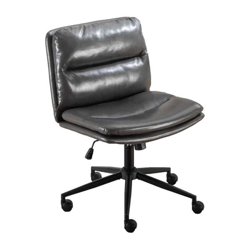 Bizerte Adjustable Swivel Criss-Cross Chair, Gray