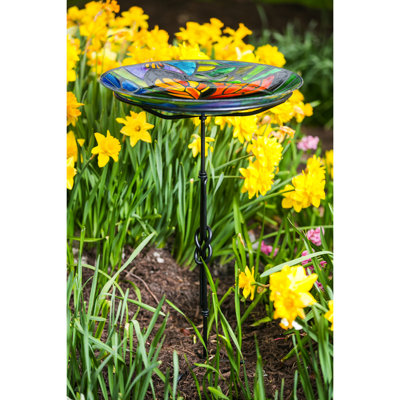 Glass Birdbath