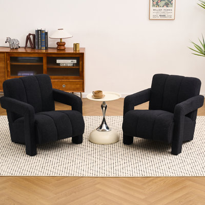 Fauteuil rembourré et rembourré Teddy