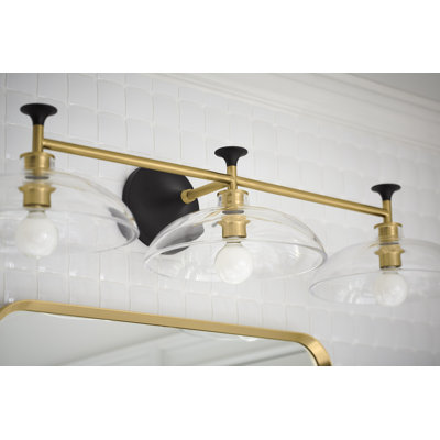 Tone 3 Light Indoor Bathroom Vanity Light Fixture, UL Listed