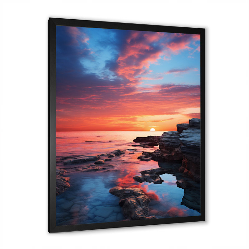 Valmont Coastal Serenity III, H 40 po x l 30 po x P 1,5 po, Cadre photo noir