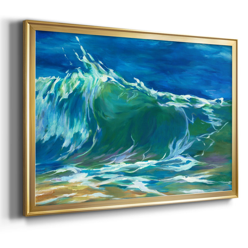 Green Flash encadré sur toile, Or, H 18 po x l 26 po x P 1,5 po