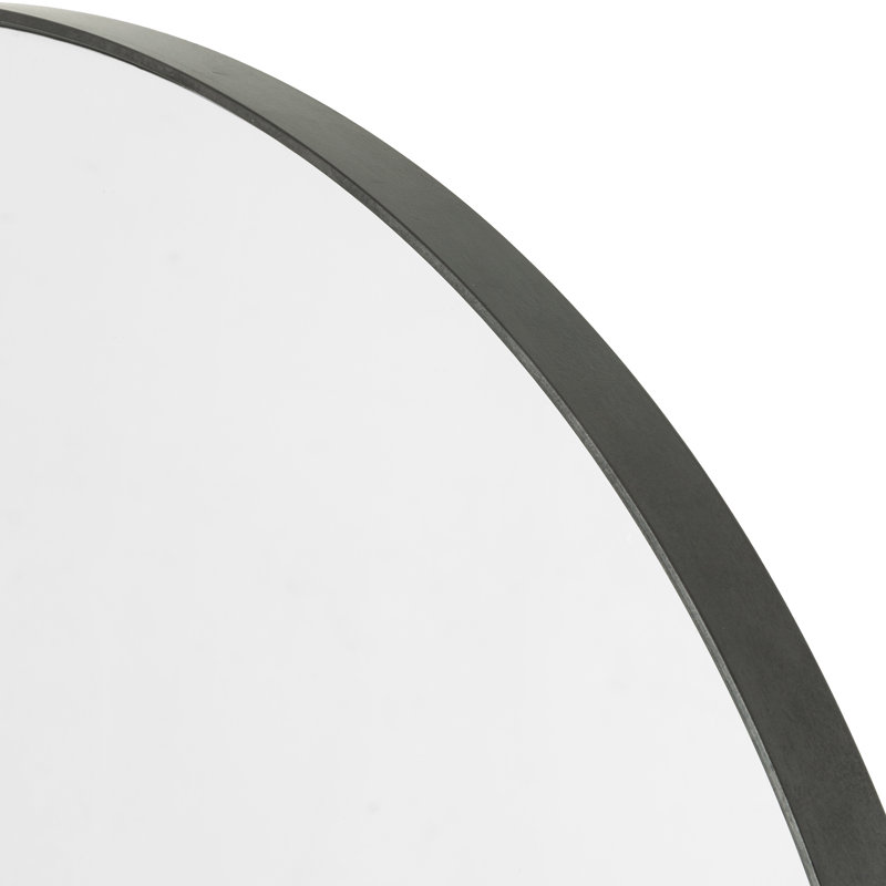 Bellvue Metal Wall Mirror, Black, 47.25" x 47.25"