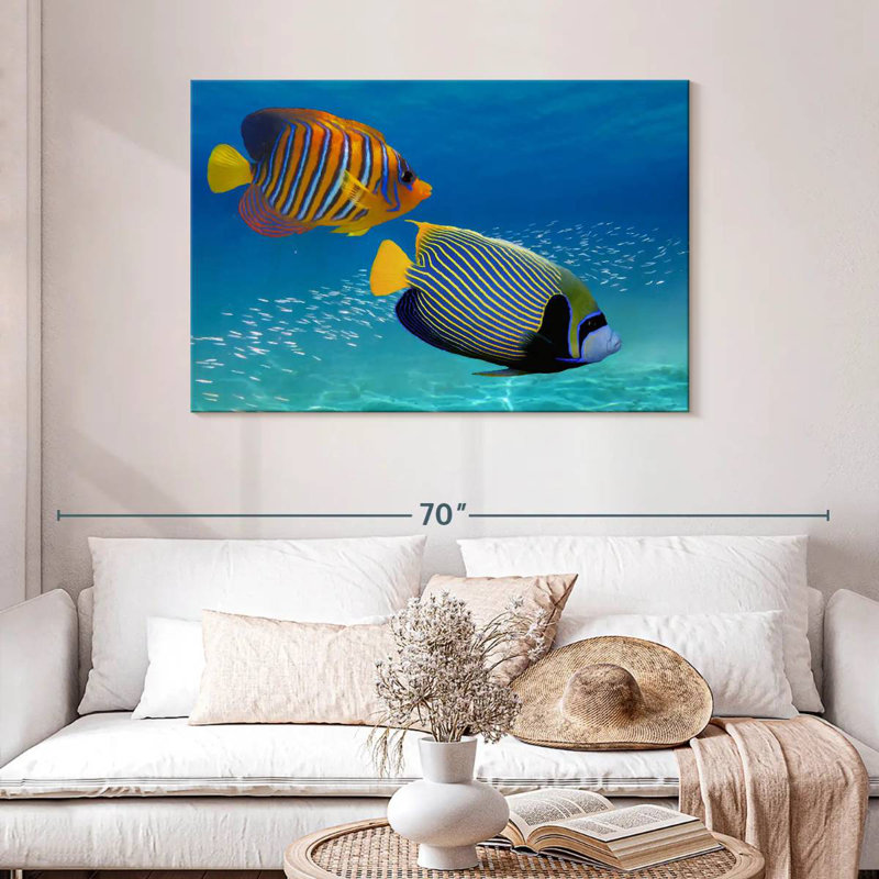 Brampt Exotic Emperor Angelfish, 30" H x 45" W