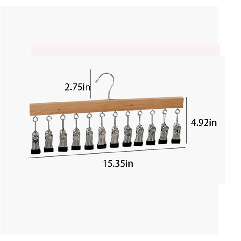 Cintre à sangles multifonctionnel en bois massif, 10