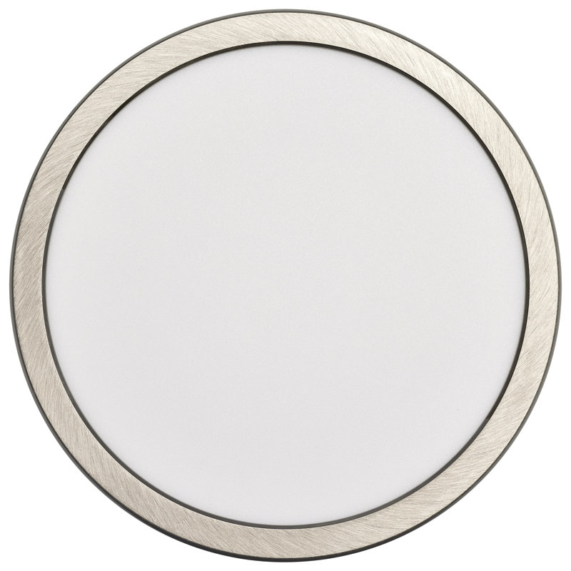 Blink Dimmable Circle Flush Mount, Brushed Nickel