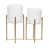 Blanc brillant / or est en rupture de stock