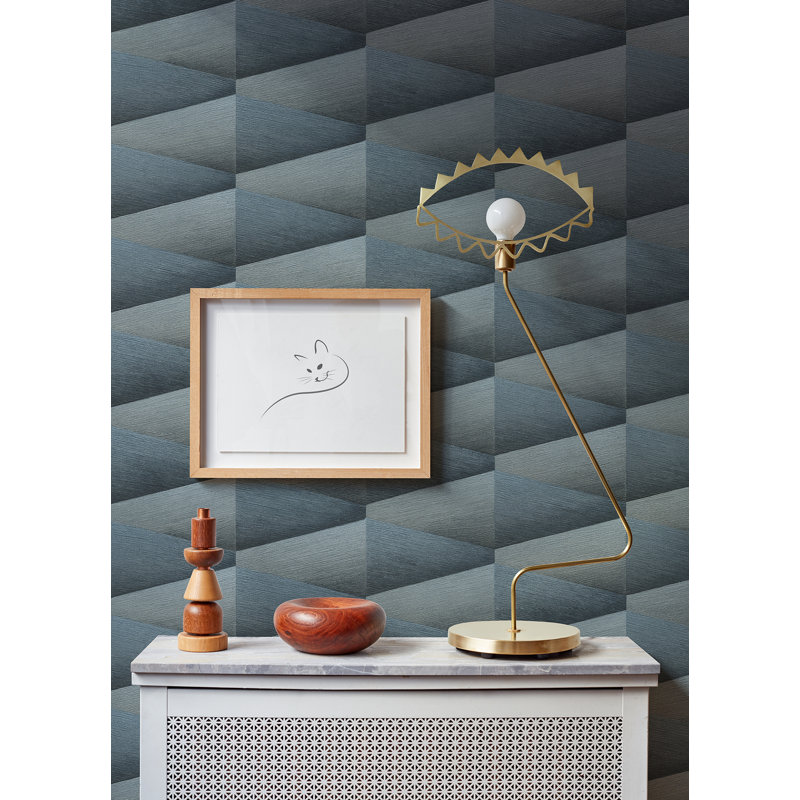 Rouleau de papier peint L 33 pi x l 20,9 po Stephanne, Bleu