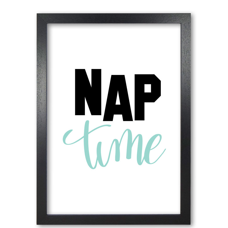 Nap Time - Print, 30 cm H x 21 cm W x 5 cm D, Black Grain Frame