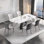 Minimalist modern rectangular dining table set