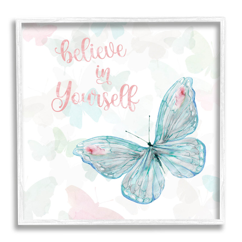 «Believe In Yourself Butterfly», estampe numérique par Carol Robinson, H 17 po x l 17 po x P 1,5 po