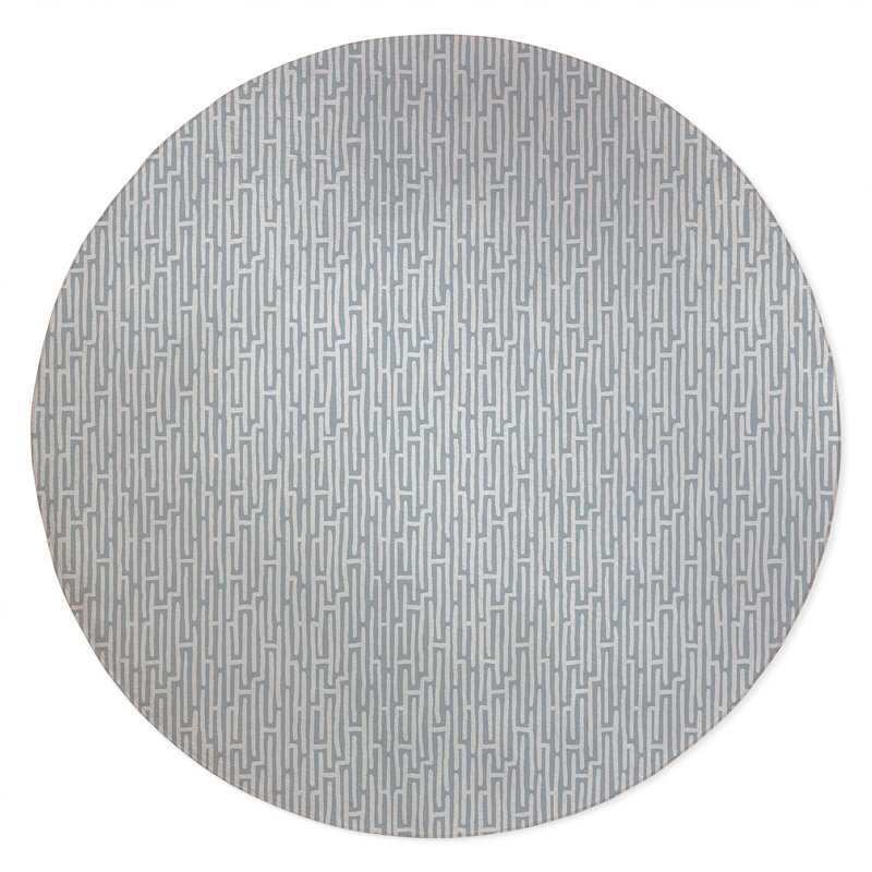 Twilight Labyrinth Non-Slip Outdoor Rug, Round 5'