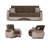 Aimeric 67" Fabric Round Arm Convertible Sleeper Loveseat