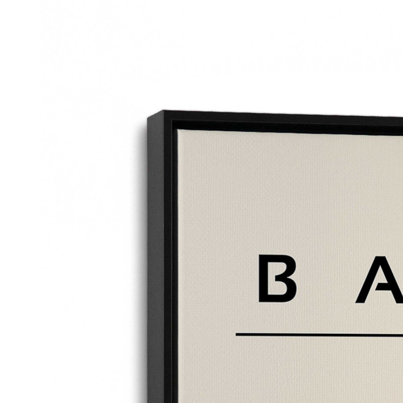Chat géométrique Bauhaus 1923 roulé, Cadre flottant noir satiné, H 18,75 po x l 12,75 po x P 1,75 po