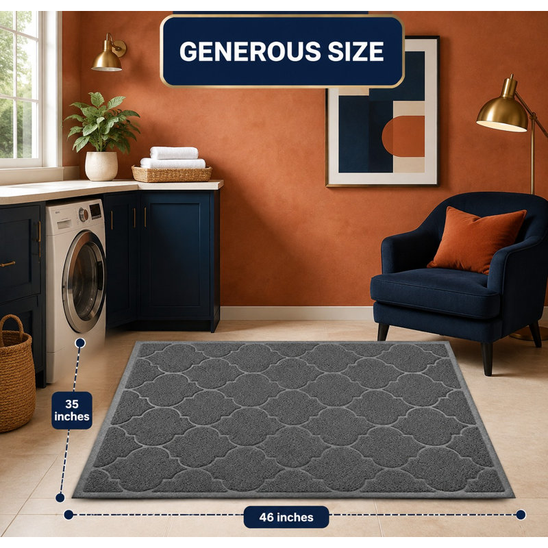 The 46 x 35 in XL super-size cat litter mat is durable, phthalate-free, soft on paws, and easy to clean while providing large-area litter coverage.