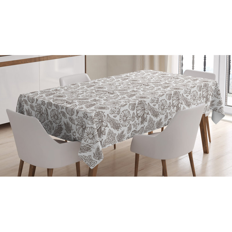 Sunflower Pumpkin Tablecloth, 84" L x 60" W