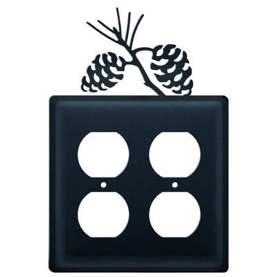 Pinecone 4-Gang Duplex Outlet Wall Plate