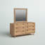 Commode double 6 tiroirs avec miroir Kittanning