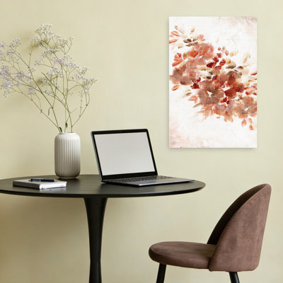 «Warm Warm Florals Abstract Contemporary Delicate Nature Flower», art mural