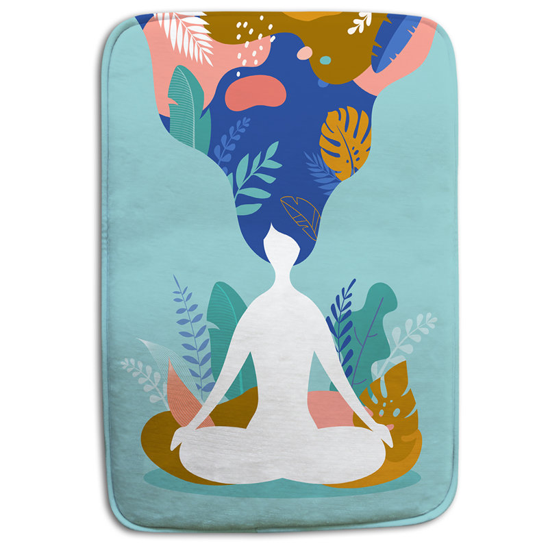 Dorethy Non-Slip Bath Rug, Blue