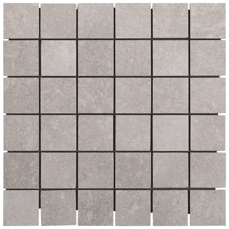 Stoneside 2x2 Porcelain Matte Mosaic Tile, Linen Warm Gray