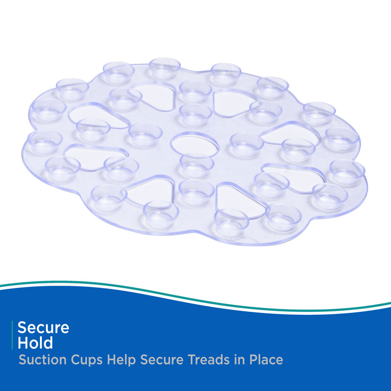 Kenney Suction Cup Bath Mat Treads, Clear
