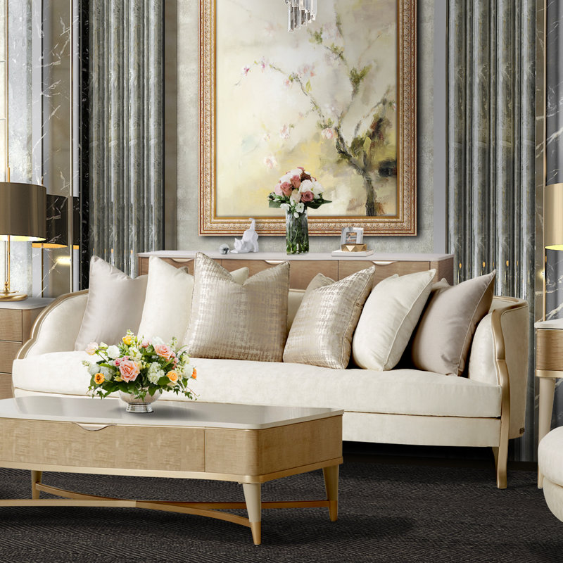 Malibu Crest 100'' Recessed Arm Sofa