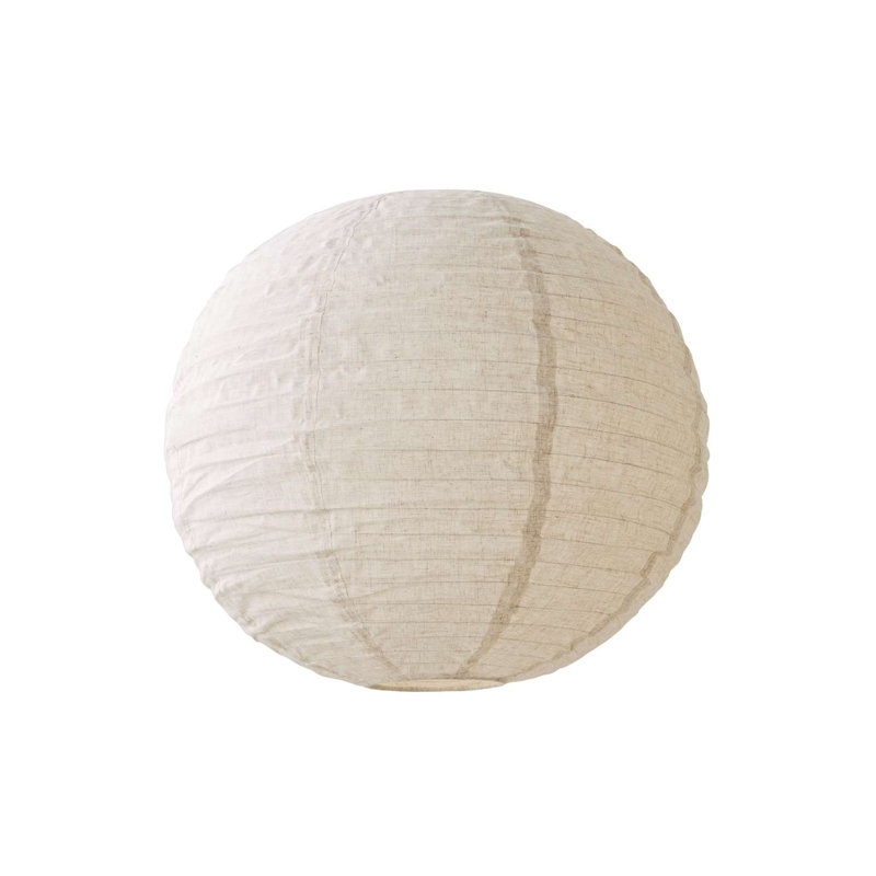 Hidehiko 57cm H Linen Round Pendant Shade ( Slip-On ) in Cream