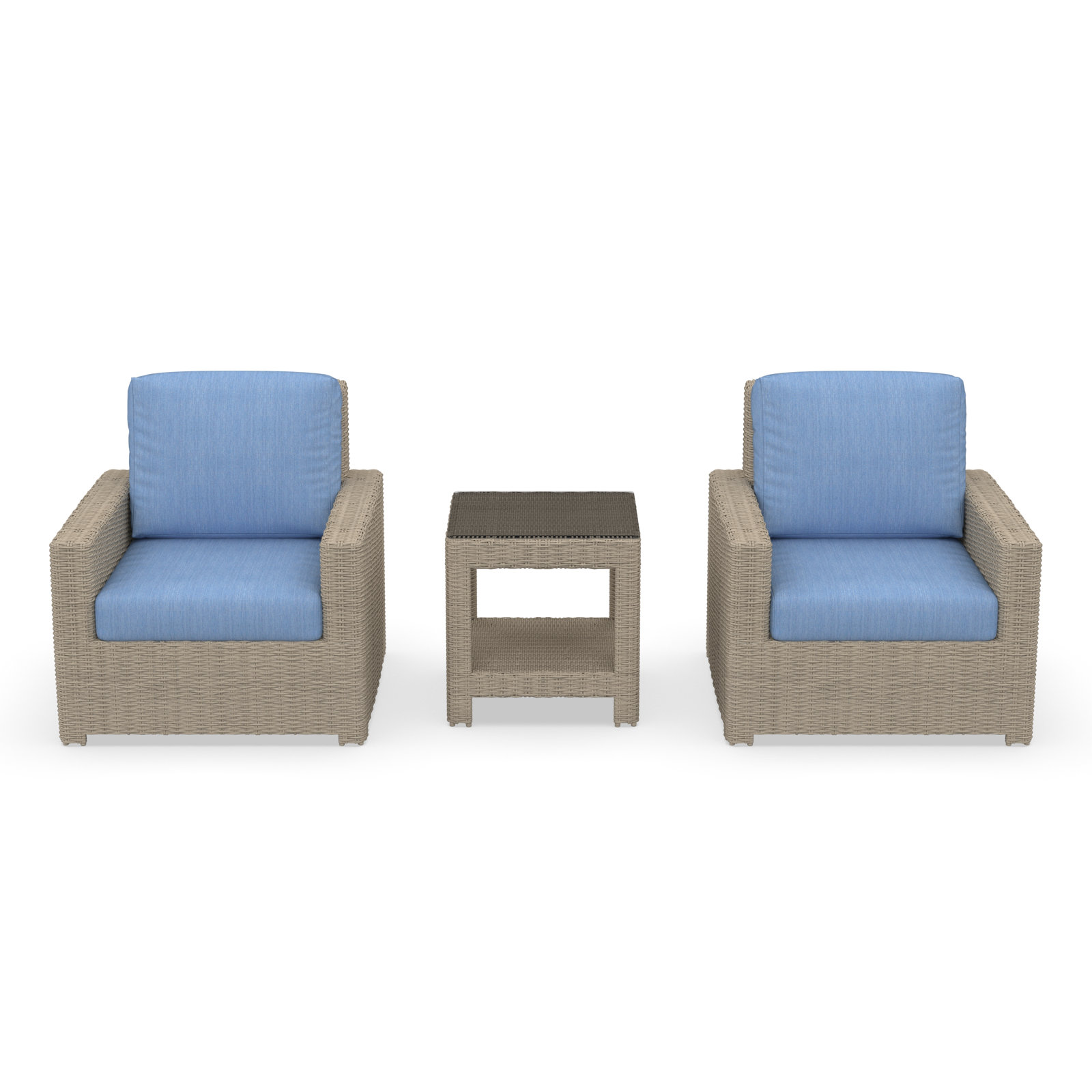 Henri 2-Person Sunbrella® Patio Seating Group, Cast Ocean