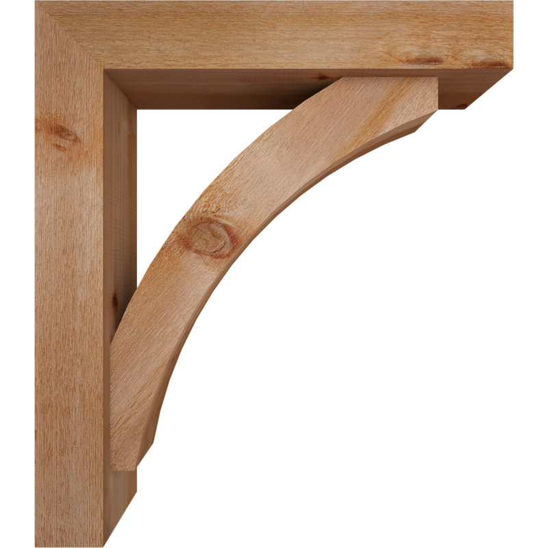 Support de bloc Thorton avec entretoise décalée, 32 x 28, Cèdre rouge occidental de l 6 po (scié brut)