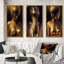 «Futuristic Sensuality Golden Goddess» - ensemble de 3 impressions-1910775805-1910775804