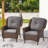 Habbe Outdoor Wicker Patio Chairs Set Of 2 With Olefin Cushions Weather-Resistant-1081022387