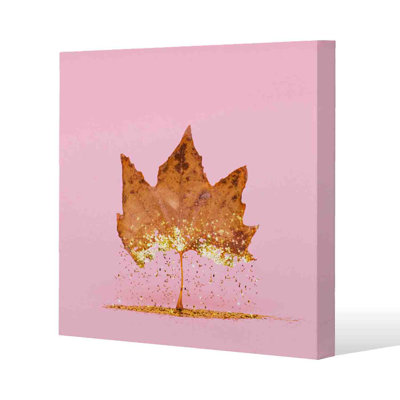 Glitter Leaf by Andrew Lee - Wrapped Canvas Print