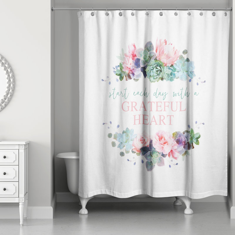 Rideau de douche simple à motif floral