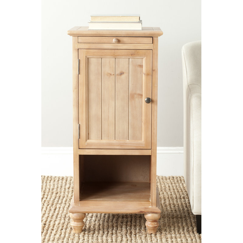 Joanna Solid Wood Tray Top End Table, Maple Red