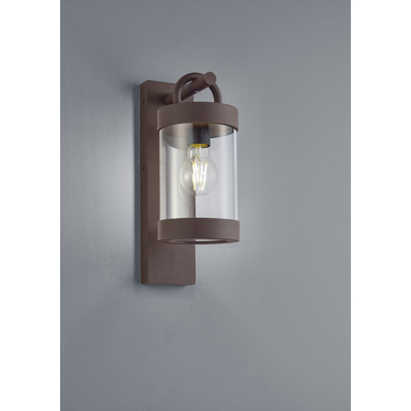 Dublin 12.9Cm H Outdoor Wall Lantern with Dusk to Dawn, Rust Colour