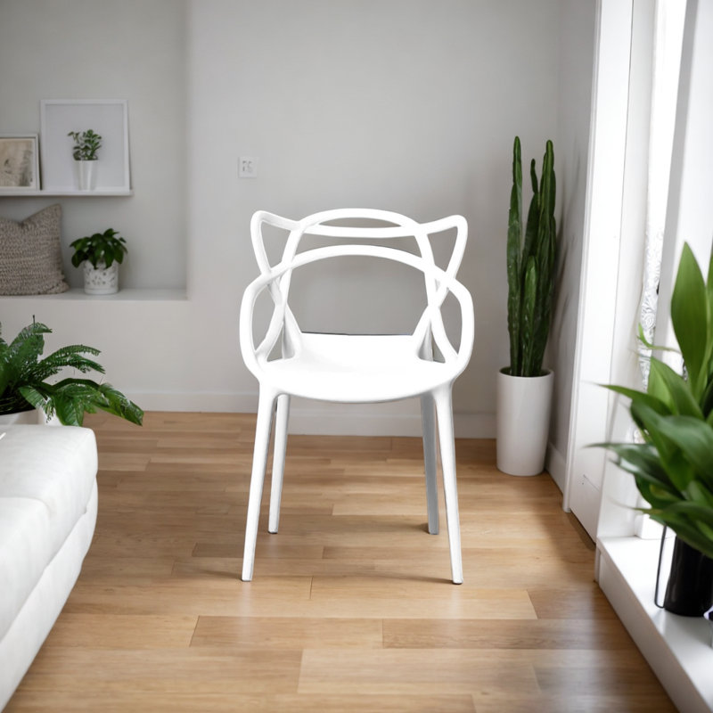 Modholic Nest Dining Chair, White, White, 1